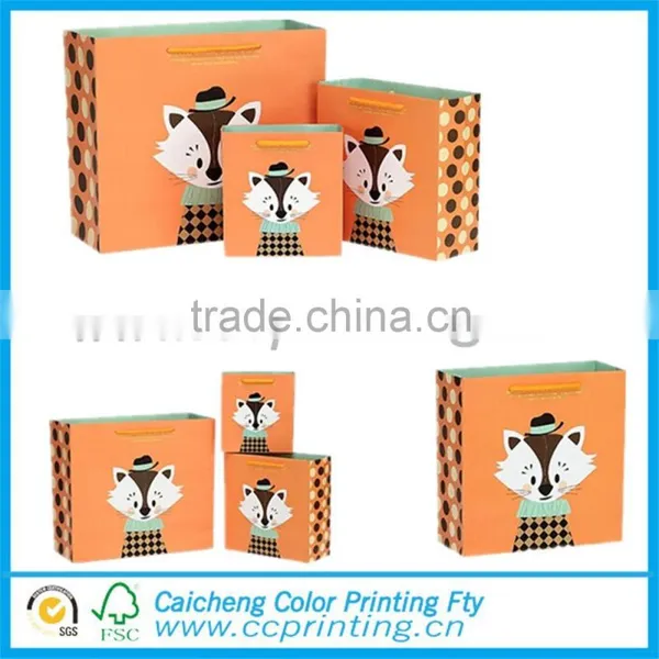 Cute Paper Bag With Cartoon Printed for Gift Packing photo-2