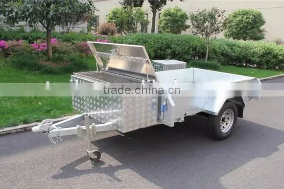 8x5ft Hot Dipped Galvanized Heavy Duty Single Axle With Disc Brake Box Trailer photo-5