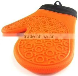 Non Slip Heat Resistant Silicone Gloves With Cotton photo-2