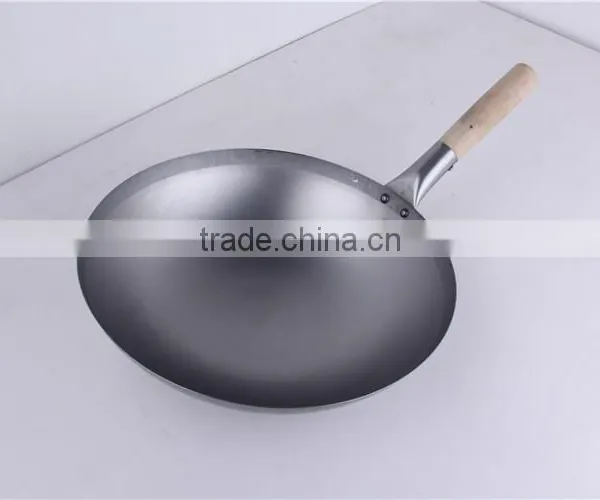 Carbon Steel Material Machine Made Two Handle Steel Wok photo-4