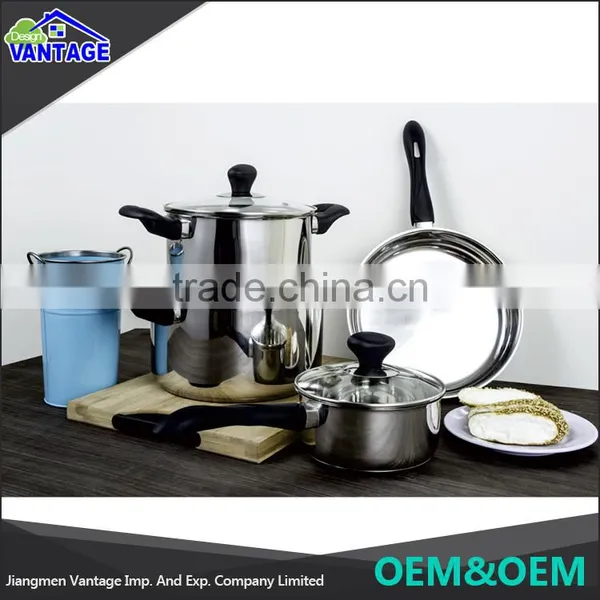 7pcs Colorful Cooking Pot and Frying Pan Bakelite Handle Non-stick Cookware Sets photo-3