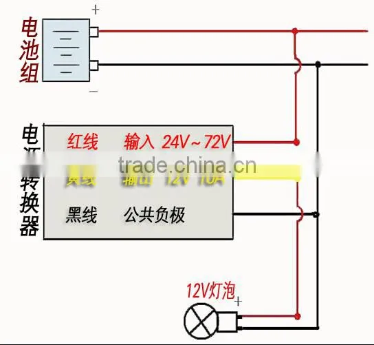 30V-90V to 12v ,20a Dc-dc Buck Power Converter photo-5