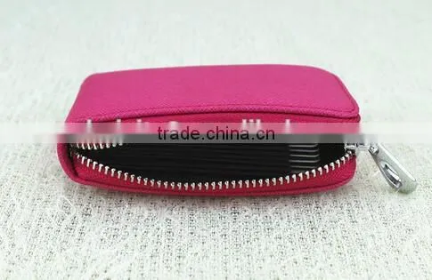 Cy278 Genuine Leather Women Card Holder Wallets Small High Quality Female Pillow Purse Fashion Organ Zipper Credit Card Coin Bag photo-3