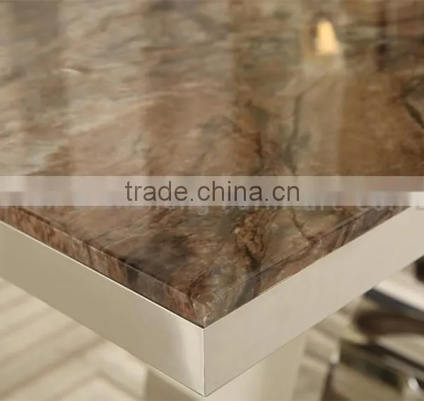 Metal Heart-Shaped Leg Marble Table Chair photo-5