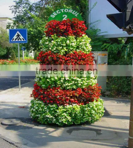 SOL 2015 New Design Big Flower Tower Vertical Green Planter Large Plastic Planters photo-3