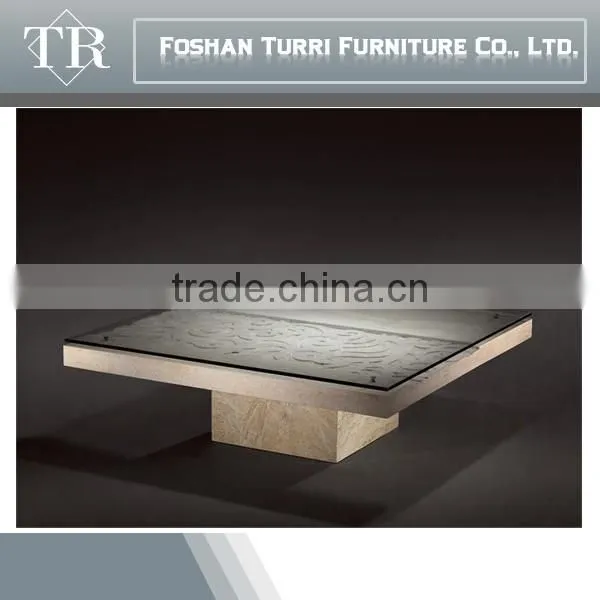 Modern White Iran Travertine Rectangle Center Table photo-3