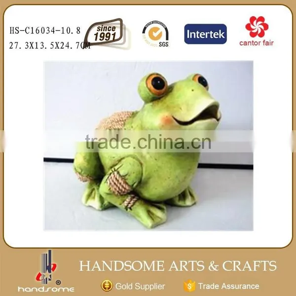 8.5 Inch Resin Outdoor Garden Decoration Pair Frog Sculpture Animal Statues photo-4