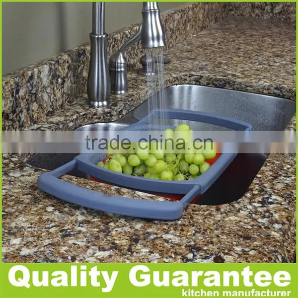 Collapsible Silicone Colander High Quality Silicone Strainer Kitchen Strainer photo-5