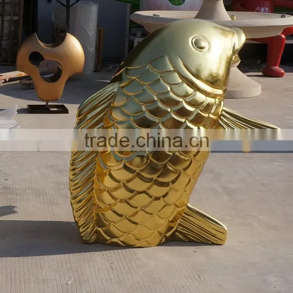 Fiberglass Golden Fish Sculpture photo-4