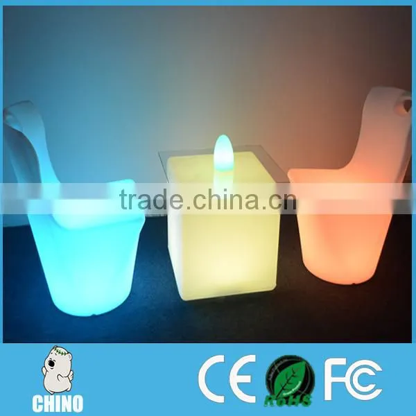 Plastic Led Cube Furniture Chair Led Outdoor Furniture