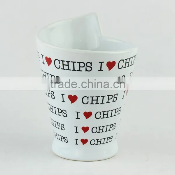 Eco-friendly Certification Ceramic Chip Cone Cup photo-4