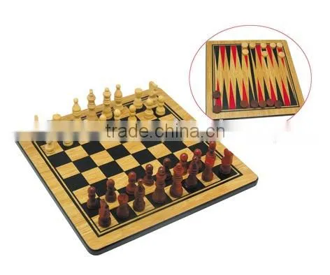 wooden 2 in 1 game set,Game set,wooen game