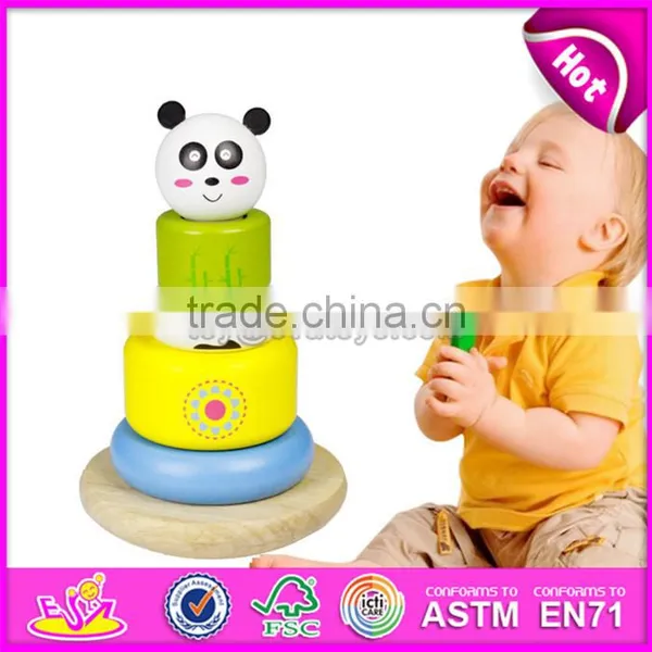 Best Children Educational Toys Wooden Stacking Rings for Sale W13D147 photo-2