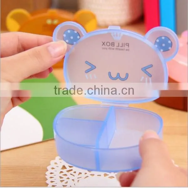Custom Promotion 3 Compartment Plastic Pocket Pill Box,custom Cartoon Plastic Pocket Pill Box,custom Plastic Pill Box Suppplier photo-3