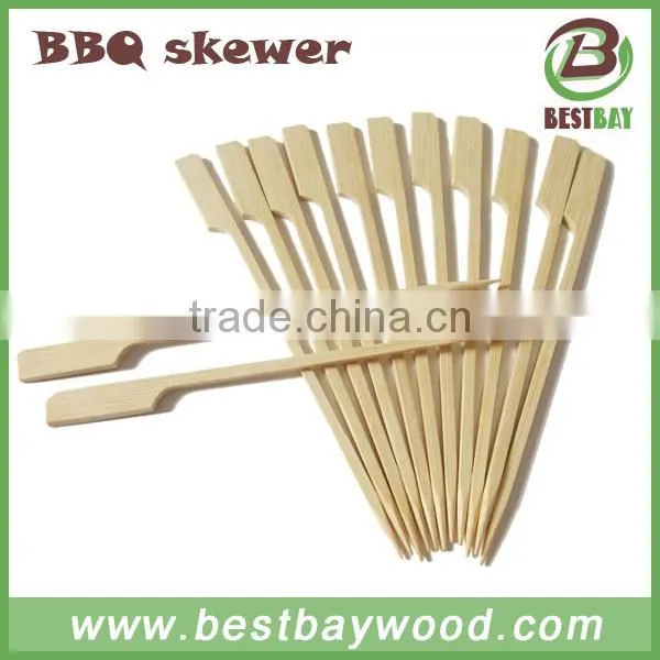 Factory Direct Sell Flag Shape Bamboo Paddle Skewer 15cm photo-6