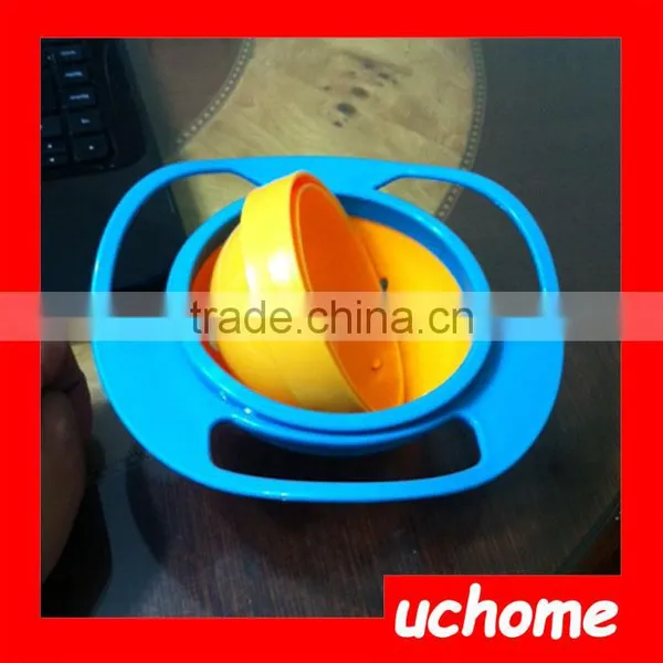 UCHOME High Quality 360 Degrees Rotating Bowl Kids Universal Gyro Plastic UFO Style Baby Bowl photo-2