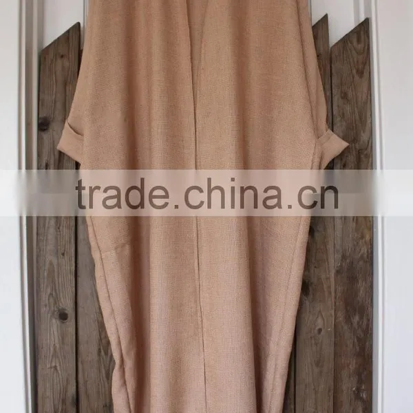 100%linen ,koreal Linen,linen/cotton Material and Fashion Design Islamic Abaya Women Dress