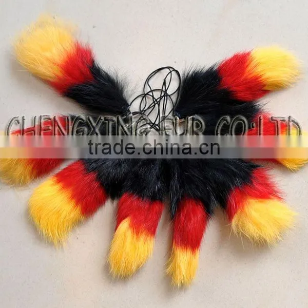 CX-P-01 Wholesale Custom Cheap Keychain Rabbit Fur Car / Mobile Phone/ Key Chain photo-2