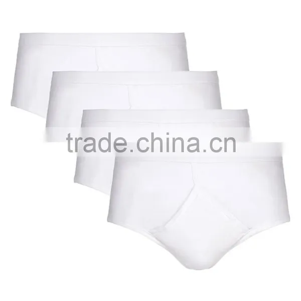 4 Pack Classic Pure White Cotton Briefs Sexy Man Briefs photo-4