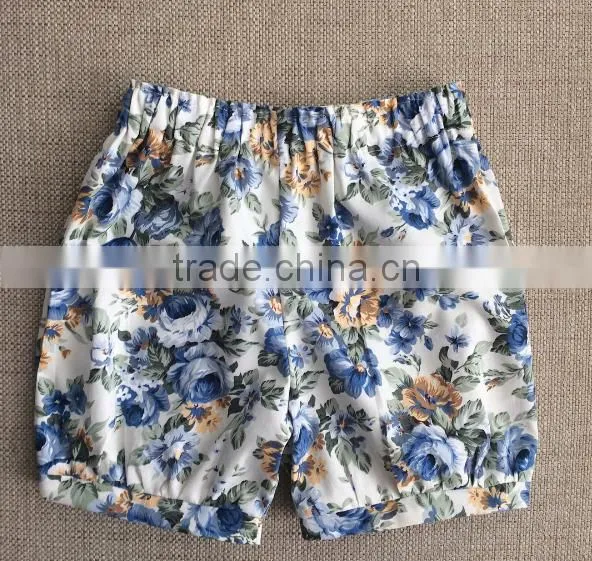 Village Style Summer Apparel Unisex Baby Clothes Shorts Linen Fabric Shorts photo-3