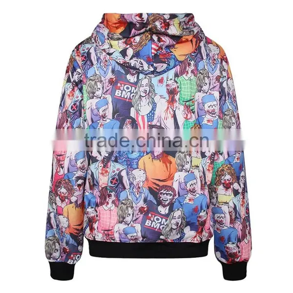 100% Polyester Cheap Wholesale 3D Sublimation Graphic Pullover Oversized Hoodie photo-6