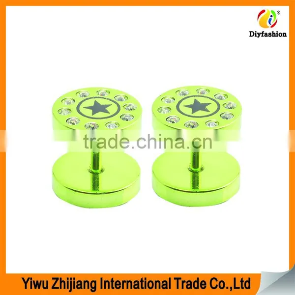 Custom New Products 2016 Stainless Steel Fake Tunnel Ear Plugs Body Jewelry Pierceing In China photo-3