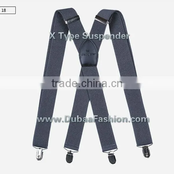 1.5" Wide Solid Color Mens Suspender X Type Undergarment Suspender Brace Casual Business photo-2