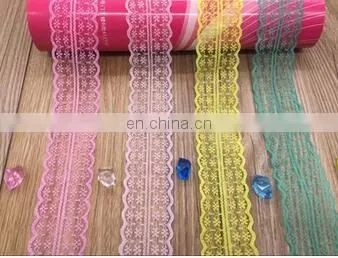 FASHION INELASTIC FLOWER LACE ACCESSORIES 4.5CM WIDE COLORFUL LACE ACCESSORIES FASHION LACE ACCESSORIES FOR DIYUNDERWEAR photo-2