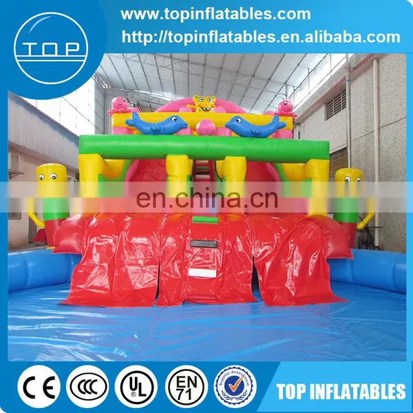 Best Selling 0.55mm PVC Tarpaulin Jumping Castles Inflatable Water Slide photo-3
