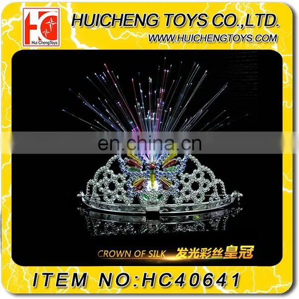 Fibre Crown Hairpin Luminous Hair Bands Performance Headdress Luminous Toy Party EN71