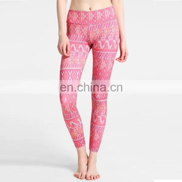 Eco-friendly RPET Fabric Sexy Fitness Yoga Wear Custom Womens Yoga Pants Tights Sport