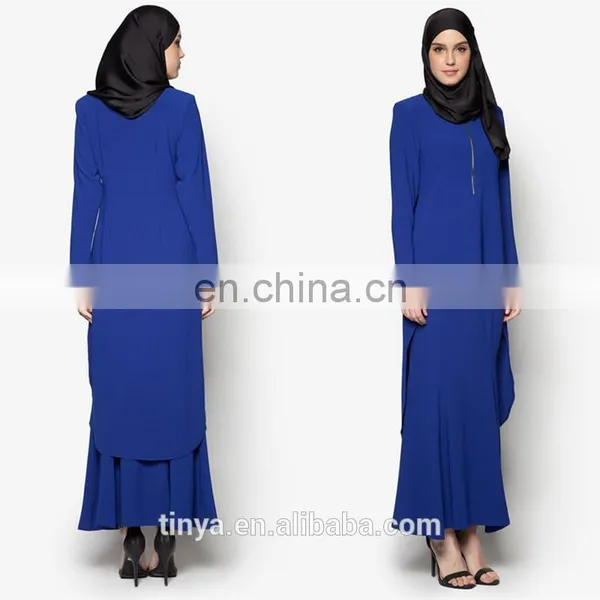 2017 Hot Sale Fashion Ladies Red Baju Kurung Moden Islamic Clothing photo-2