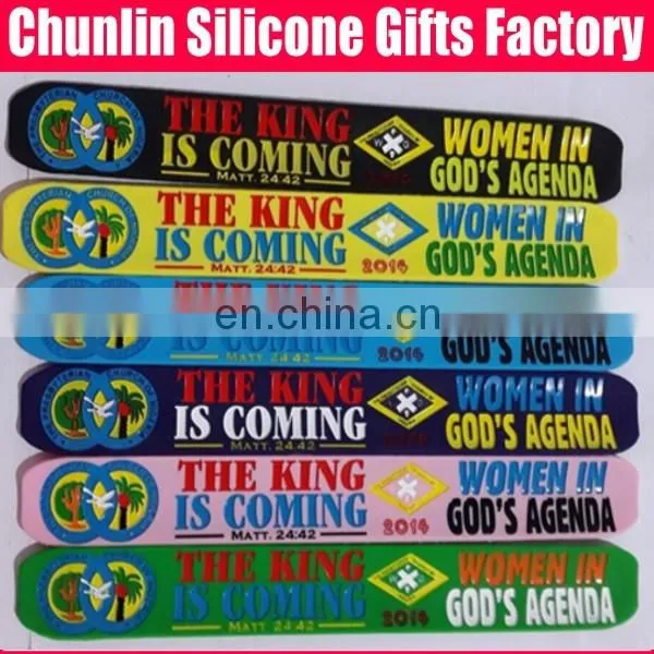 Custom Silicone Slap Bracelets for Football Team photo-3
