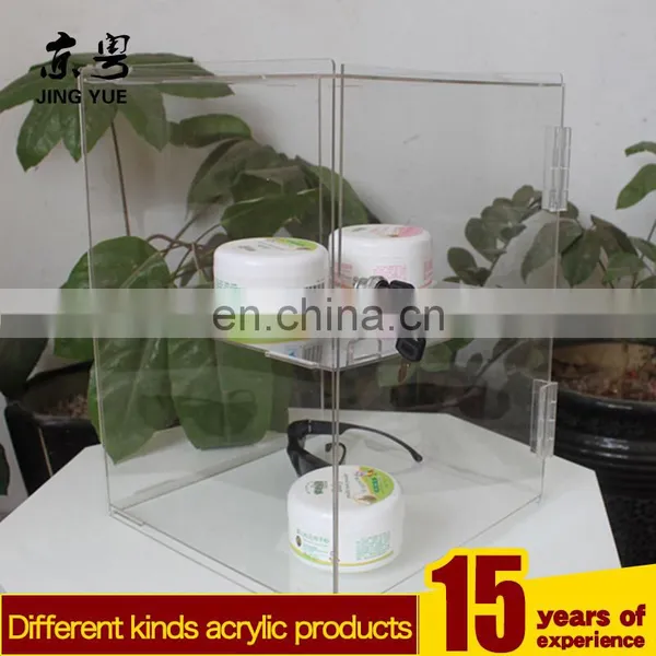Custom 2 Tiers Acrylic Display Case Cabinet With Lock Acrylic Display Box With Lock photo-3