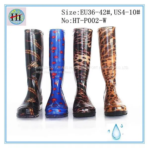 Women Transparent Rain Boots,New Fashion Women Transparent Rain Boots,Popular Style Lady PVC Boots