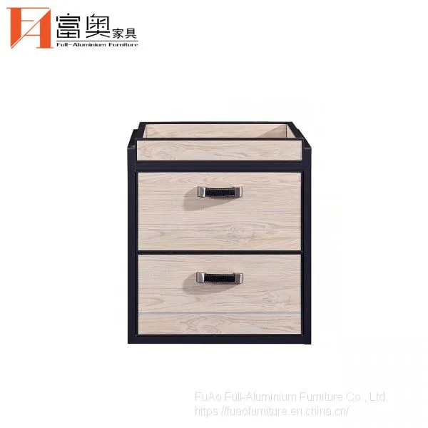 Bedroom Furniture All Aluminum Nightstands Bedside Table photo-4