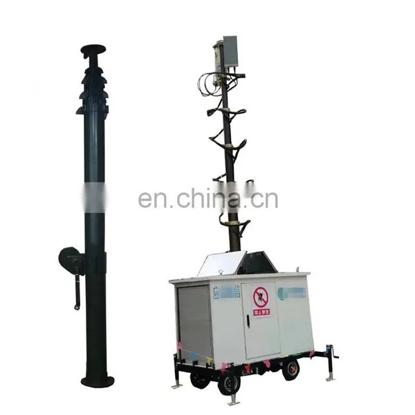 6m to 12m Trailer Mounted Portable Telescopic Mast for Energy Lighting photo-2