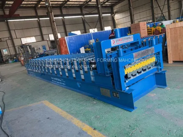 Dixin Color Steel Metal Roof Galvanized Roofing and Wall Panel Sheet Double Layer Profile Cold Roll Forming Machine photo-4