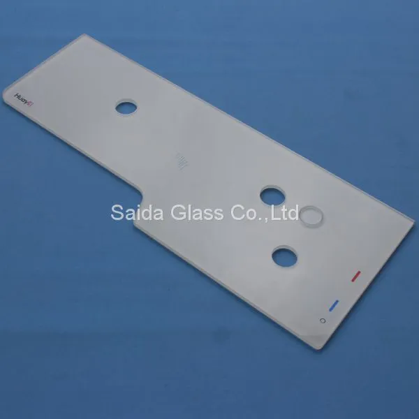 Customized Flat Glass Fine CNC Polished Irregular Shape Front Tempered Glass for Home Water Temp. Controller