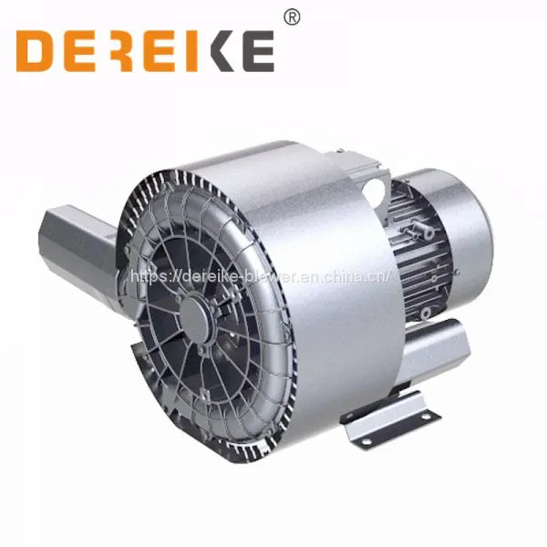 15kw China Leading Manufacture DEREIKE BRAND Air Blowers Side Channel Pump DHB 820C 015 IE2/IE3 With Thermal Protection PTC VACUUM Cleaning, Dust Collector, Centrol Vacuum System