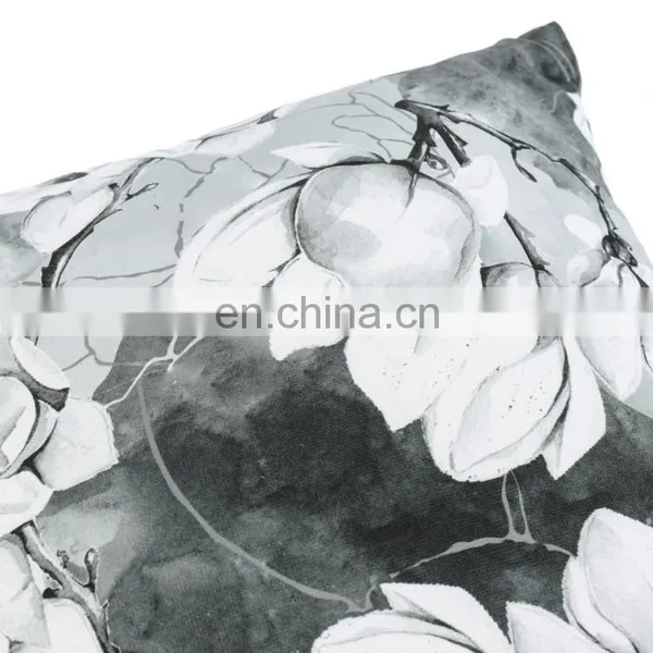 Ink Painting Black and White Flowers Vintage Style 3D Flowers Decorative Accent Throw Pillow Covers photo-5