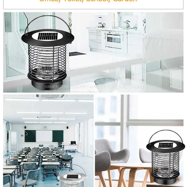 Outdoor Smart Solar Powered UV Light Electric Insects Mosquito Killer Lamp for Home Garden photo-2