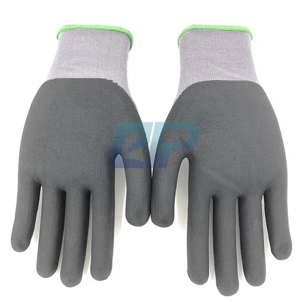 34-874 15G Nylon Spandex Liner Nitrile Micro-Foam Coated Super Touch Grip Gloves photo-3