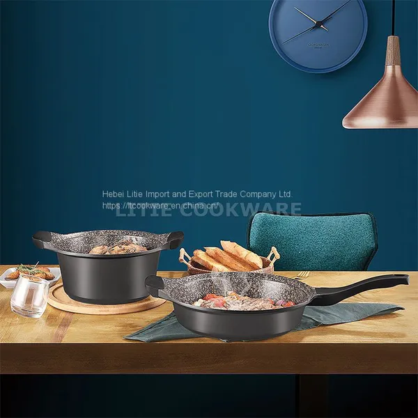 Non Stick Die Cast Marble Coating Aluminum Casserole Wholesale Aluminum Casserole photo-5
