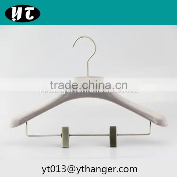 Luxury Grey Color Clothes Plastic Hanger Coat Rubber Hanger With Trousers Clip photo-2