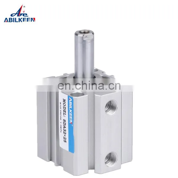 SDA Bore12-25mm SDA12 SDA16 SDA20 SDA25 Female/male Thread Magnet Double Acting Compact Square Thin Small Air Pneumatic Cylinder photo-4