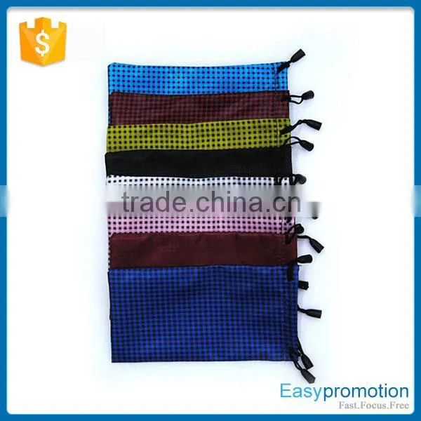 Custom Logo Printed Microfiber Drawstring Sunglasses Bags Wholesale photo-3