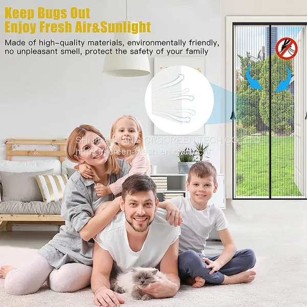 Specializd Anti-Mosquito Curtain Magnetic Curtain Storage Design Soft Screen Door photo-5