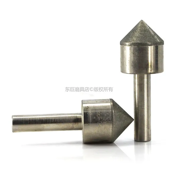 Diamond Mounted Point Cylinder Head Rough Grit 30 for Agate Granite Stone Coarse Grinding Shank 6mm Head 5~25mm photo-3
