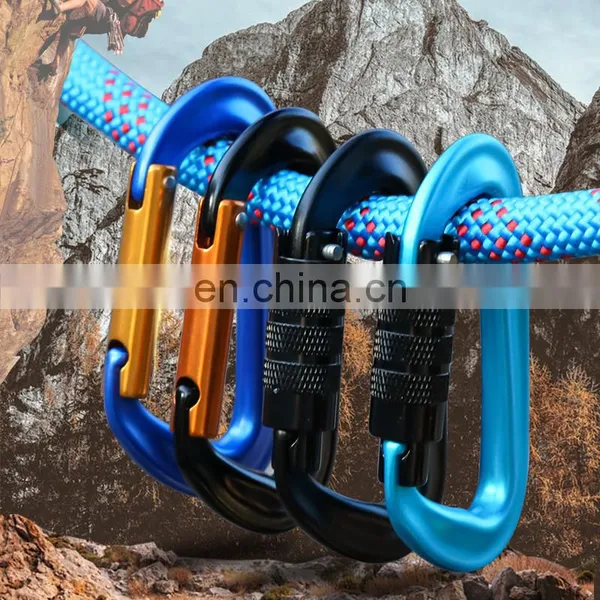 JRSGS Customized Small Keychain Carabiner Snap Lock Hook Tool Aluminum D Shape Rock Climbing Carabiner Clip S7802 photo-2